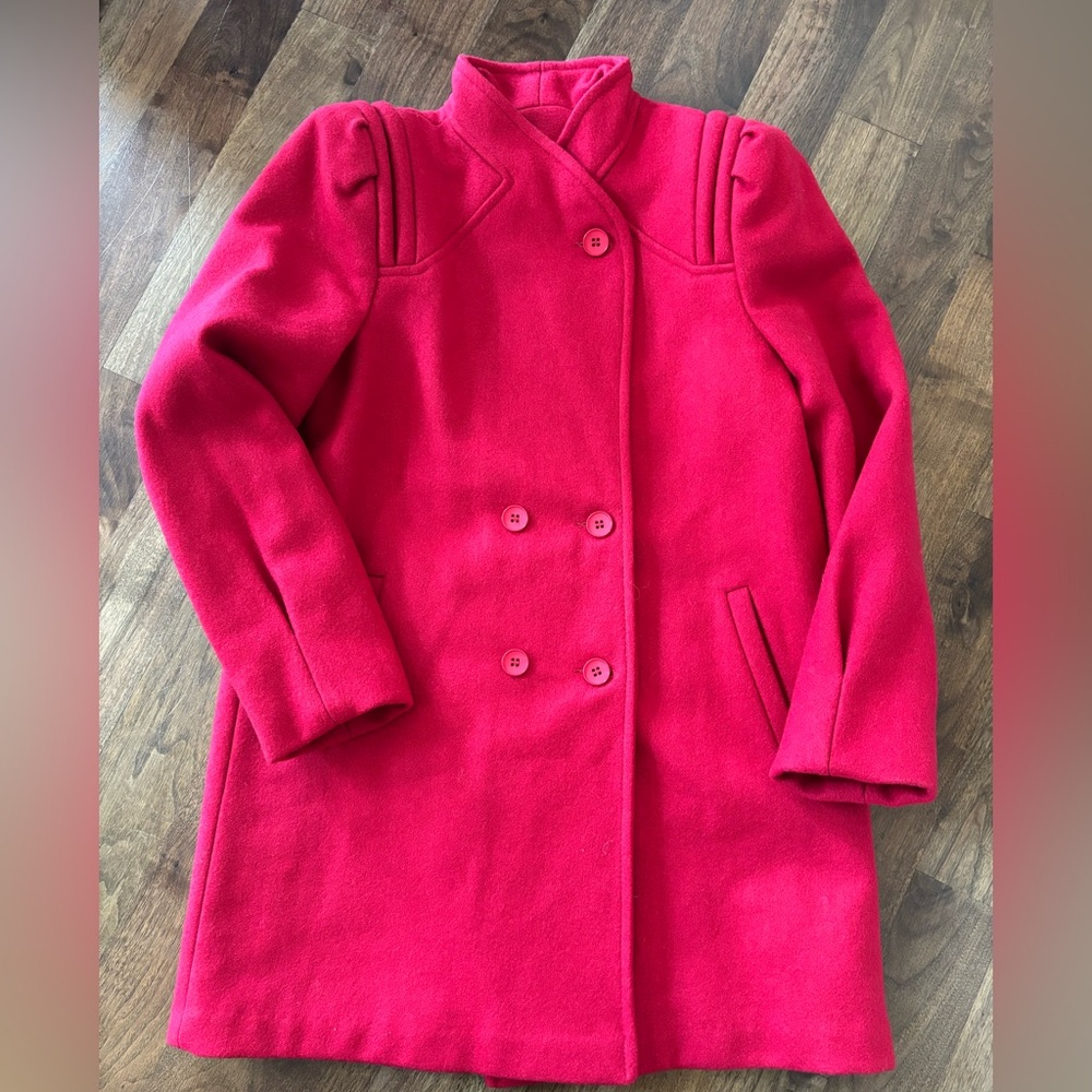 Vintage Red Wool Coat